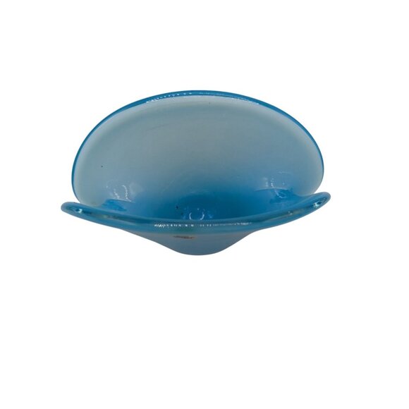 Vintag Italian Azzura Blue Clamshell Vase - Picture 9 of 14